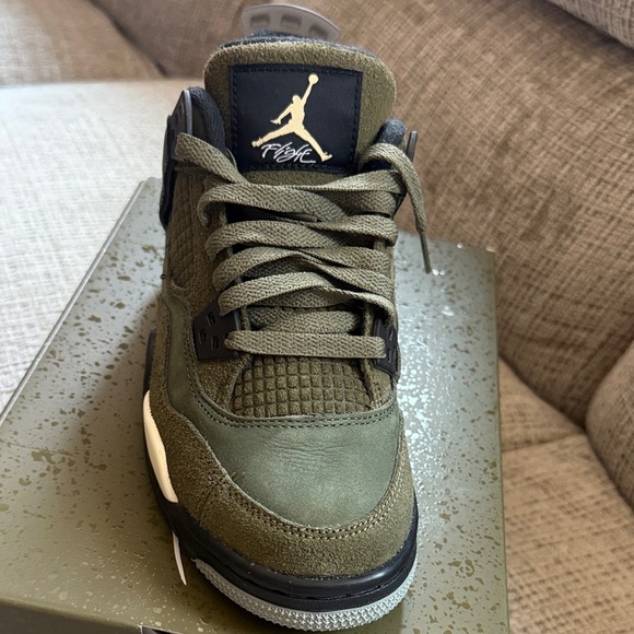 Jordan Men's Olive and Black Sneakers - Picture 1 of 5